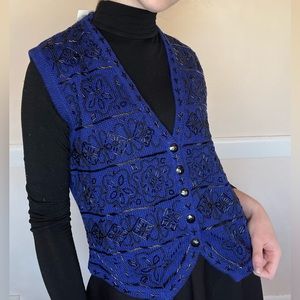 Blue sweater vest vintage new